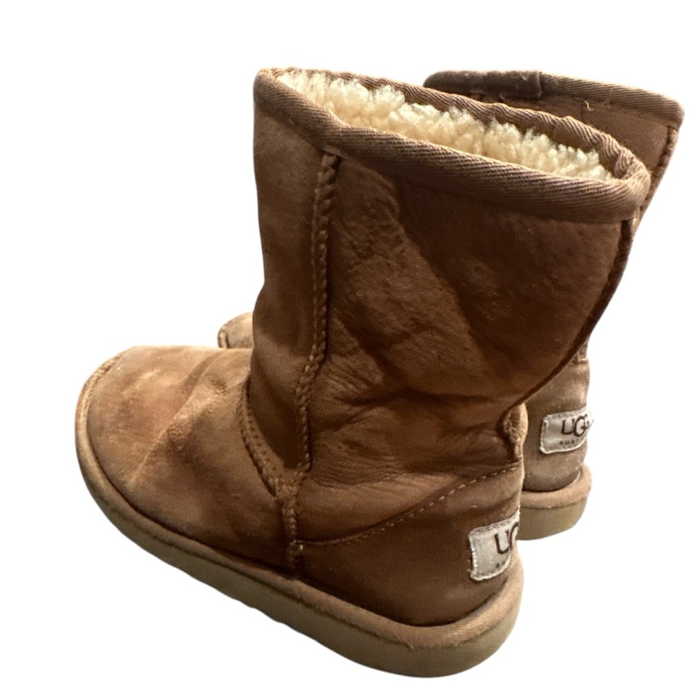 Kids Brown Shearling Lined Boots size 3